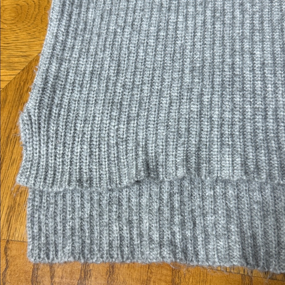 MICHAEL KORS PEARL HEATHER GREY COLOR BLOCK MOCK TURTLENECK SWEATER - Picture 8 of 11
